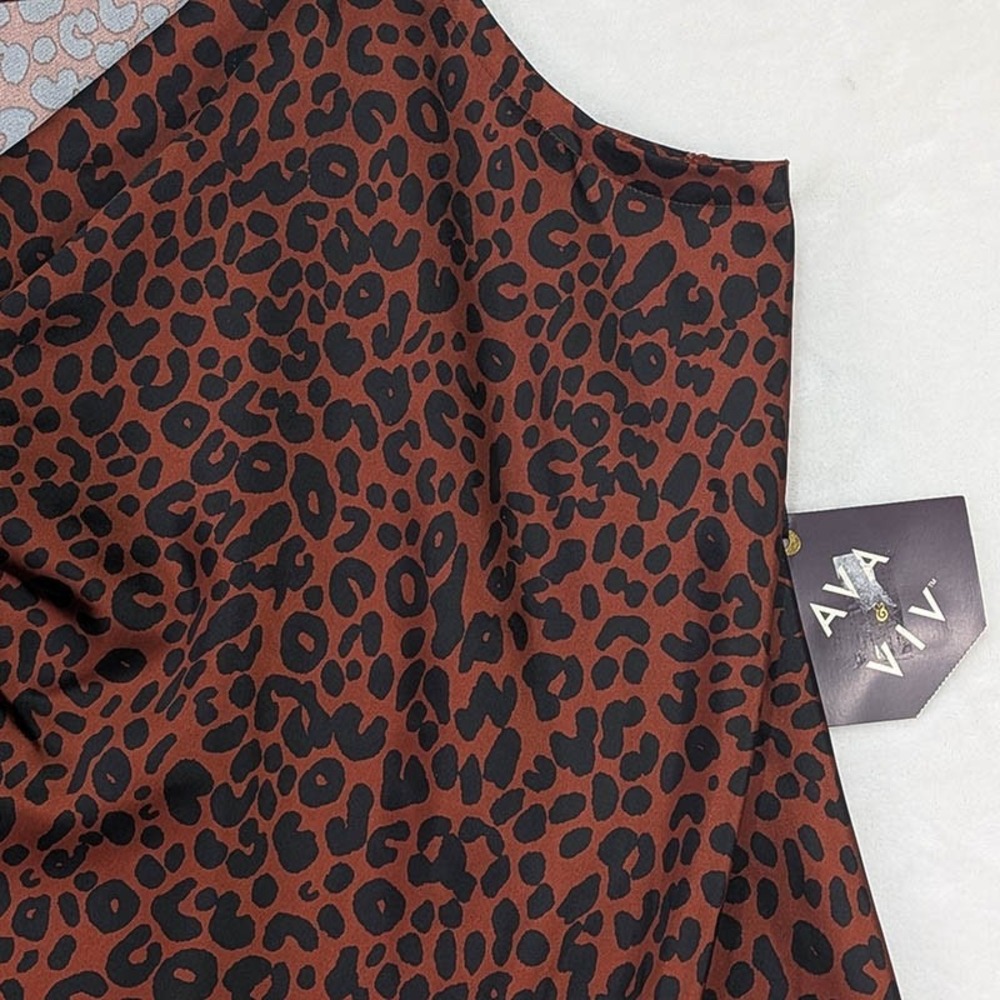 NEW Ava & Viv Cami Womens 3X Leopard Boho Chic Resort Wear Resort Wear Date - Picture 3 of 8